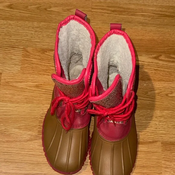 FabKids Brown and Pink Glitter Boots - Picture 5 of 12